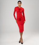 NAYA MIDI DRESS - RED