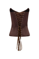 VIVIENNE SATIN CORSET - ESPRESSO
