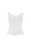 VIVIENNE SATIN CORSET - WHITE