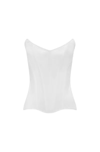 VIVIENNE SATIN CORSET - WHITE