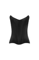 VIVIENNE SATIN CORSET - BLACK