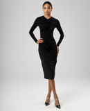 NAYA MIDI DRESS - BLACK