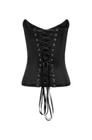 VIVIENNE SATIN CORSET - BLACK