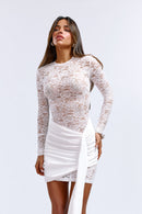 GIA LACE DRESS - WHITE
