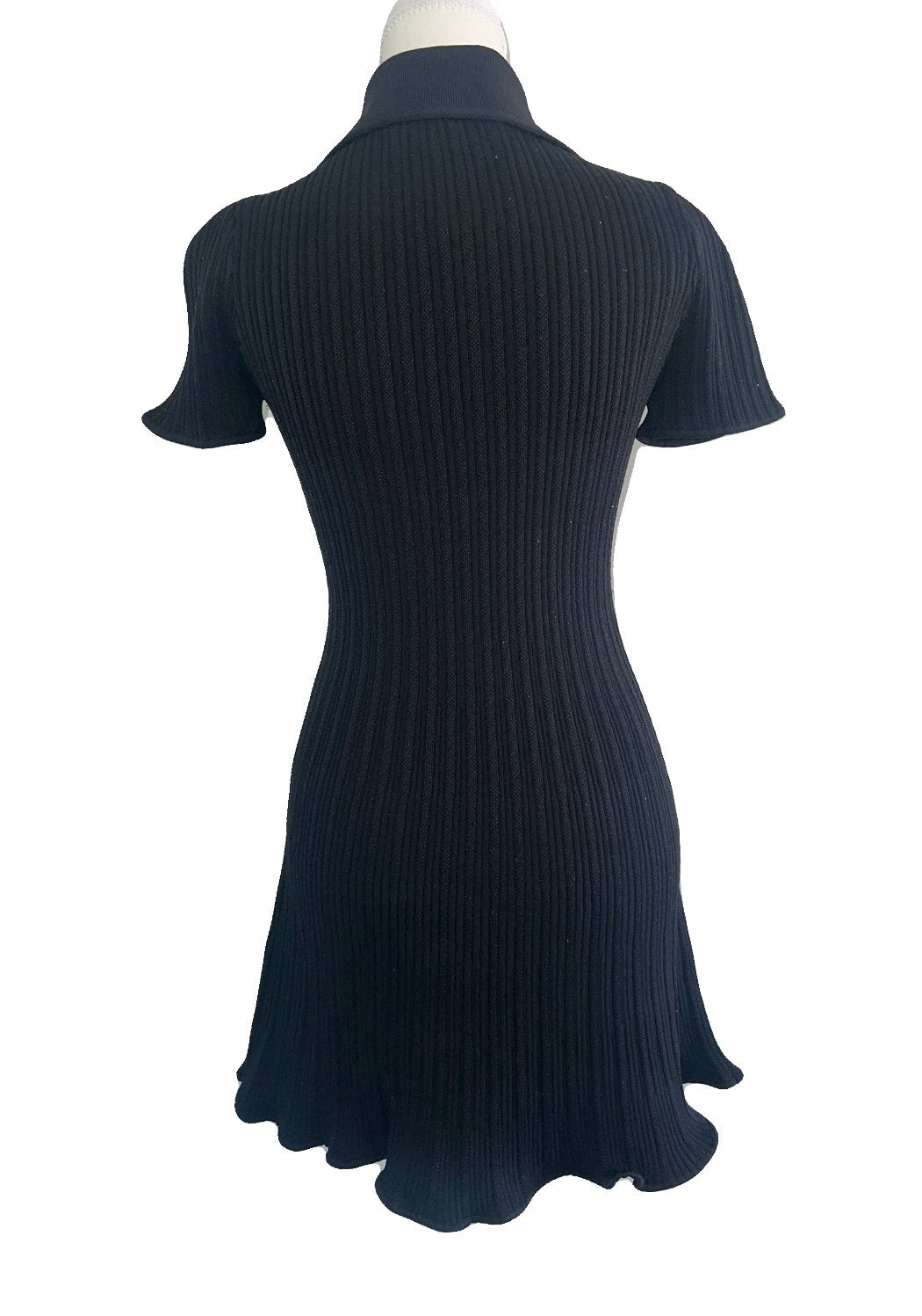 ELLE RIBBED KNIT DRESS - BLACK - Lani Lou Brand