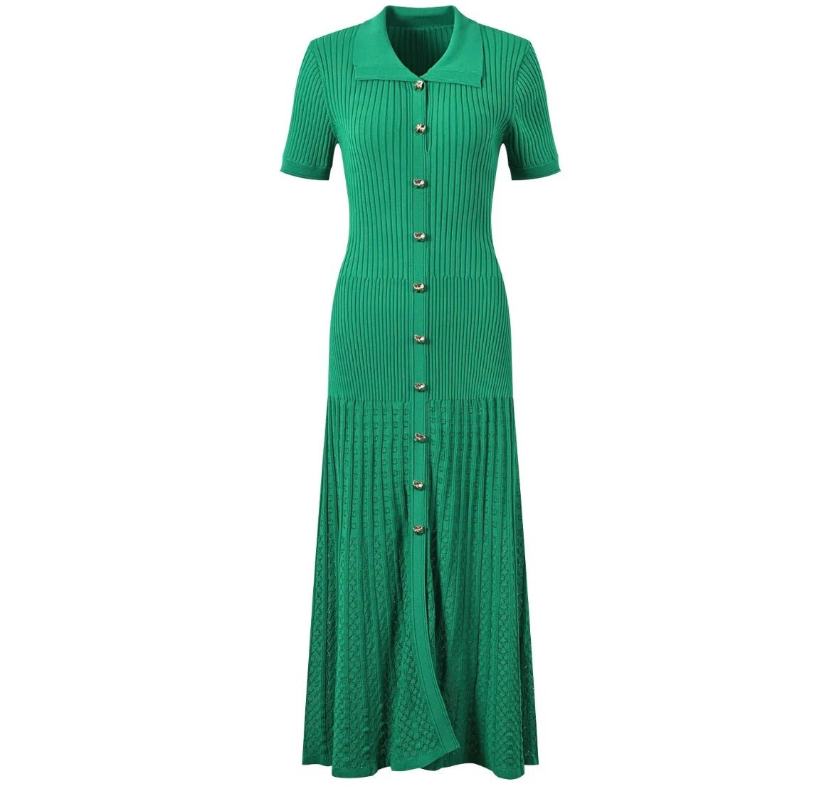 AUBREY KNIT DRESS - GREEN