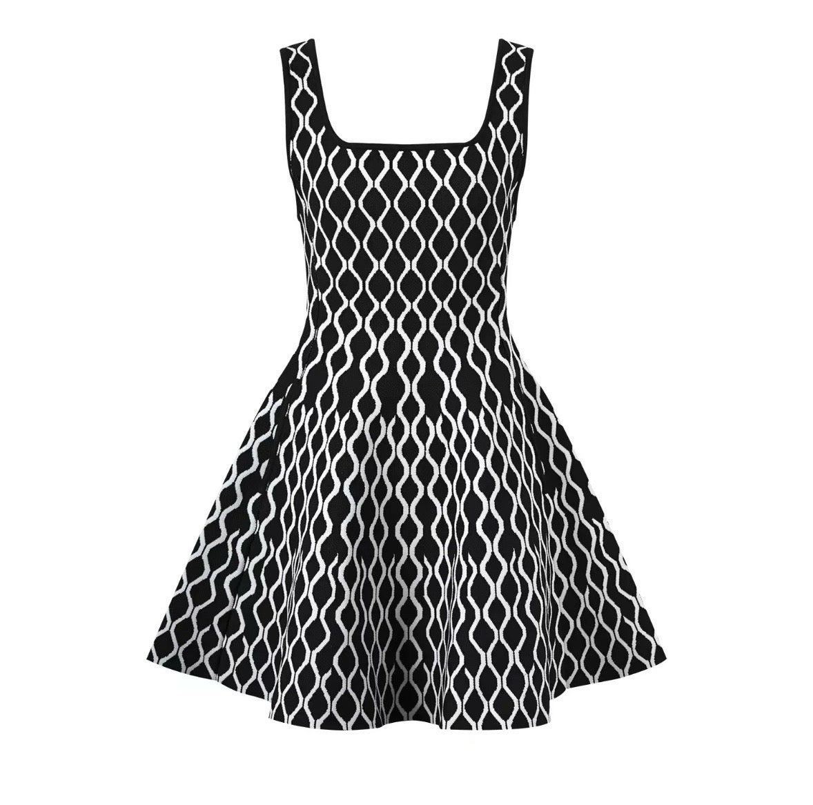 SOFIA KNIT DRESS - BLACK