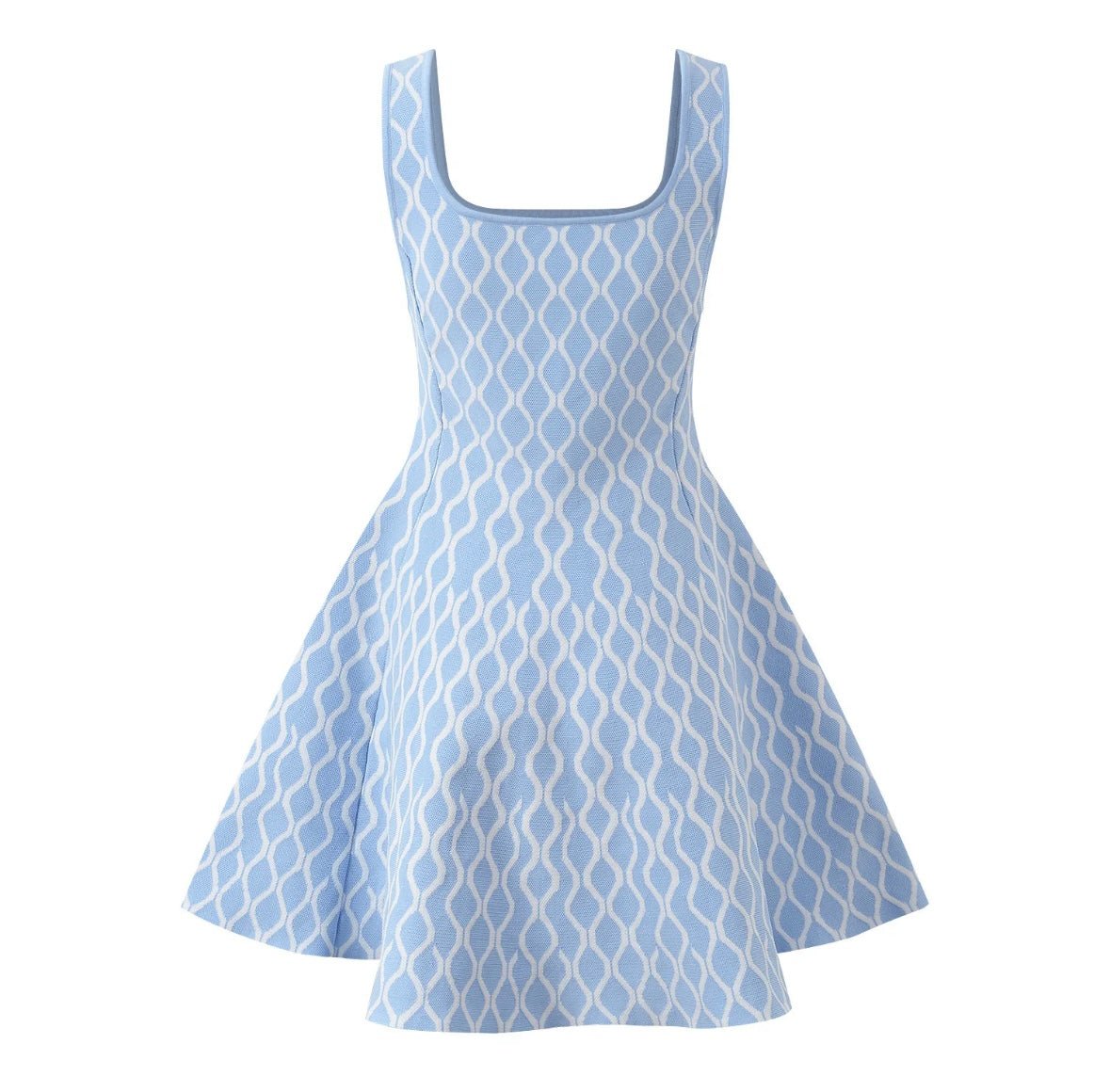 SOFIA KNIT DRESS - SKY BLUE