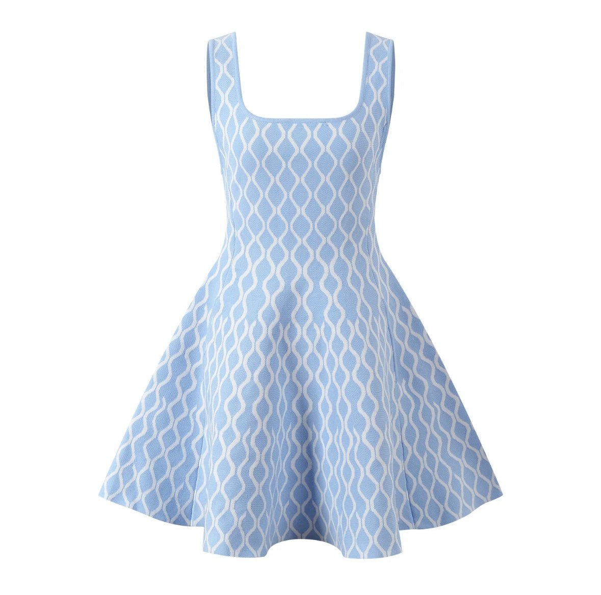 SOFIA KNIT DRESS - SKY BLUE